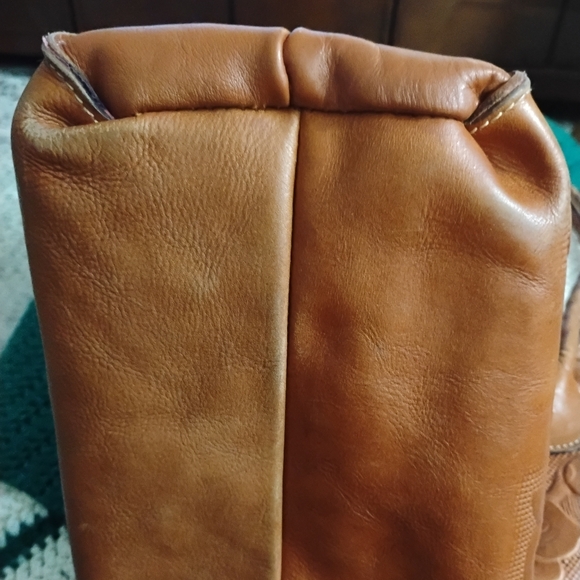 Patricia Nash Cut Out Tooling Cavo Collection Tote in Cinnamon Leather - Picture 14 of 16